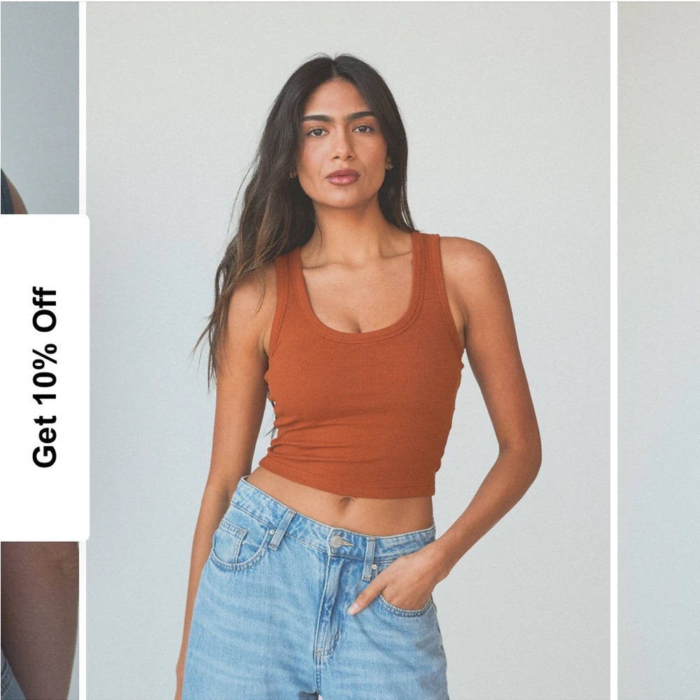 Klassy Network BAMBOO SCOOP NECK BRAMI TANK (CROP)